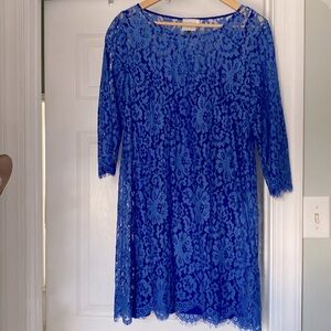 Blue Lace Cocktail Dress